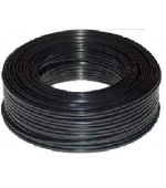 DATACOM Telefonní kabel 4ž. lanko černý plochý  bal.100m