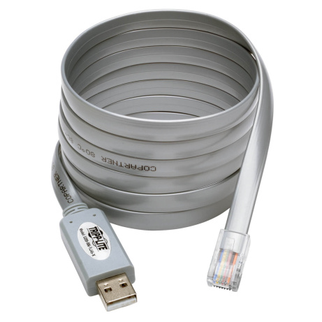 Adaptér USB-A / RJ45, kompatibilní s Cisco, 250Kb/s (Samec/Samec), šedý kabel 1.83m
