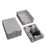 DATACOM Datová zásuvka UTP CAT6 1xRJ45 na omítku (protiprachová) bílá