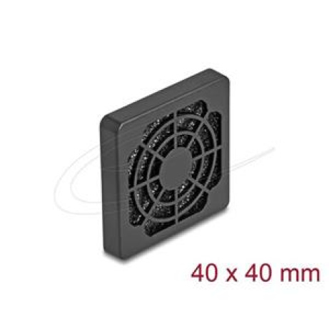 Delock Rošt ventilátoru s protiprachovým filtrem, rozměr 40 x 40 mm, černý