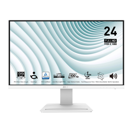 MSI Pro/MP243XW/23,8"/IPS/FHD/100Hz/1ms/White/2R