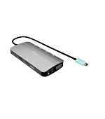 i-tec USB-C Metal Nano 3x Display (DP, HDMI and VGA) Docking Station, Power Delivery 100W