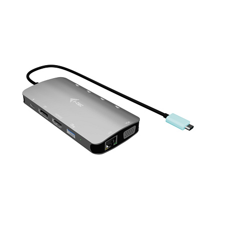 i-tec USB-C Metal Nano 3x Display (DP, HDMI and VGA) Docking Station, Power Delivery 100W