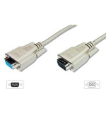 Digitus prodlužovací kabel pro VGA monitor, stíněný, šedý, měď, 3m