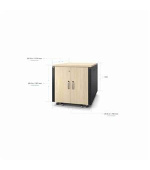 APC NetShelter Soundproof, 12U, Server Rack Enclosure, Maple