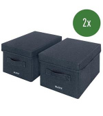 LEITZ Fabric textilní úložný box s víkem S, 2 kusy, 16 x 19 x 28,5 cm