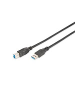 Digitus USB 3.0 connection cable, type A - B M/M, 1.8m, USB 3.0 conform, UL, bl