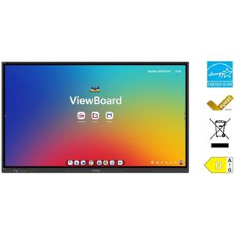 Viewsonic IFP7534 75" 4K 3840x2160/TFT/450cd/8ms/4xHDMI/VGA/DP/RS232/OPS/5xUSB/2xUSB-C/2xRJ45/Repso/VESA/Android 14