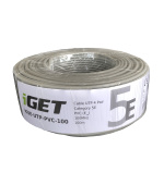 Instalační kabel iGET CAT5E UTP PVC Eca 100m/role, kabel drát, s třídou reakce na oheň Eca