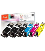 PEACH kompatibilní cartridge Canon CLI-526 MultiPack Plus, 2xbk, pbk, c, m, y