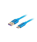 LANBERG USB-C (M) na USB-A (M) 2.0 kabel 1m, modrý, (Huawei 5A)