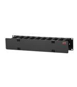 APC Horizontální organizátor kabelů, 2U x 4" hluboký, jednostranný s krytem