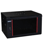 OCRACK 19" OCC-09U-6SBK rozvaděč nástěnný 9U/600mm celoskleněné dveře - černý