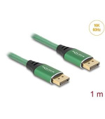 Delock DisplayPort kabel 16K 60 Hz 1 m zelený kovový