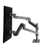 ERGOTRON LX Pro Dual Stacking Arm, stolní dvouramenný držák pro 2 monitry, šedá
