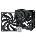 ARCTIC F12 PWM PST (3PCS Value Pack) (Black) - 120mm case fan with PWM control and PST cable - Pack