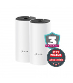 TP-Link AC1200 Whole-Home Mesh Wi-Fi System Deco M4(2-Pack), 2xGigabit port