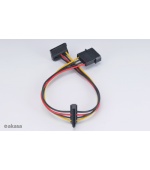 AKASA - 4-pin molex na 2x 15-pin Sata adaptér