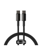 Baseus rychlonabíjecí datový kabel Tungsten Gold 100W 1m USB-C na USB-C černý