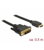 Delock Kabel DVI 18+1 samec > HDMI-A samec 0,5 m černý