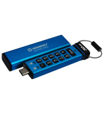 Kingston Ironkey Keypad 200C/32GB/USB 3.0/USB-C/Modrá