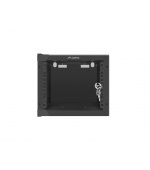 Nástěnný rack 10'' 4U 280x310mm černý flat pack