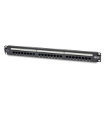 Patch panel pro montáž do racku 1U, 24x Cat6 PoE+ Compliant, 110/Krone, 568A/B, RJ45 Ethernet