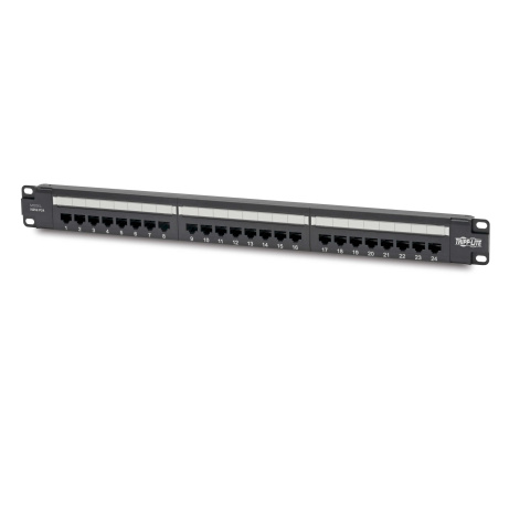 Patch panel pro montáž do racku 1U, 24x Cat6 PoE+ Compliant, 110/Krone, 568A/B, RJ45 Ethernet