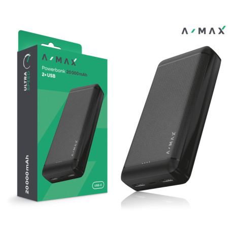 Powerbanka A-MAX 20 000 mAh, černá