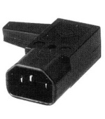 PremiumCord konektor IEC 320 C14 10A pravoúhlý