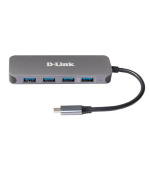 D-Link DUB-2340 USB-C to 4-Port USB 3.0 Hub with Power Delivery