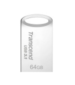 Transcend 64GB JetFlash 710S, USB 3.1 Gen 1 flash disk, malé rozměry, stříbrný kov