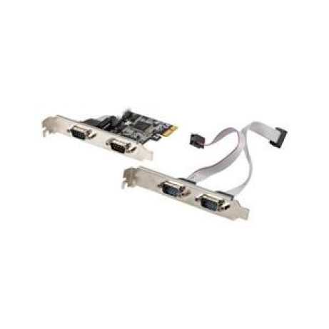 LANBERG KARTA PCI EXPRESS X1->4X DB-9(COM) NÍZKOPROFILOVÝ