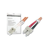 Digitus Fiber Optic Patch Cable, LC to SC,50/125 µ, Duplex, Class OM3 3 m