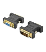 Ednet Adaptér DVI, DVI (24 + 5) samec na HD15 (VGA) samice, DVI-I duální propojení, černý, zlato