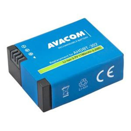 AVACOM Náhradní baterie GoPro AHDBT-302 Li-Ion 3.7V 1180mAh 4.4Wh