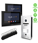 EVOLVEO DoorPhone ID-2, 2drátový videotelefon pro dva byty s RFID, otiskem prstu a podporou ONVIF ka