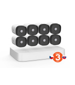 Tenda K8P-4TR - PoE kamerový set 4MPx, 8CH NVR + 8x IP kamera 4MPx IP67, zvuk, web. rozhraní, CZ app