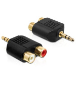 Delock audio adaptér stereo jack 3.5 mm 3 pin samec > 2 x RCA (CINCH) samice