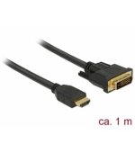 Delock Kabel HDMI na DVI 24+1 obousměrný 1 m