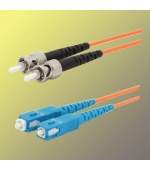 Optický patchkabel duplexní, ST-SC 9/125um SM, 2m, OS2