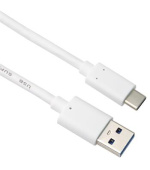 PremiumCord kabel USB-C - USB 3.0 A (USB 3.1 generation 2, 3A, 10Gbit/s) 0,5m bílá