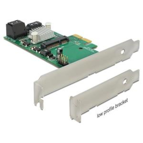 Delock PCI Express Karta > Hybrid 3 x interní SATA 6 Gb/s + 1 x interní mSATA