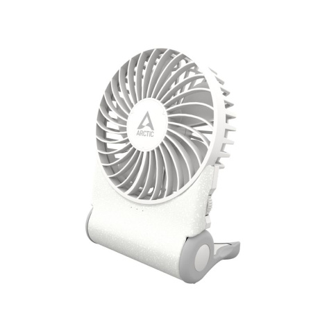 ARCTIC Summair 2Go (White) - Rechargeable Pocket Fan with Stand (74 hours of battery life and variab