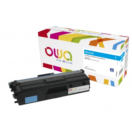OWA Armor toner kompatibilní s Brother TN-910C, 9000st, modrá/cyan