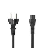 Nedis CEGL10130BK20 - Napájecí Kabel  | Typ F Zástrčka | IEC-320-C5 | Přímý | Přímý | 2 m | Černá