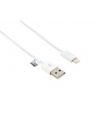 4World Datový kabel Lightning iP5/6 1.0m White