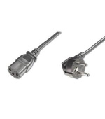 PremiumCord napájecí kabel 240V, délka 1m CEE7 pravoúhlý/IEC C13