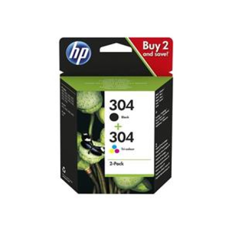 HP Ink Cartridge 304/Black/Tricolor/120/100 stran/2-Pack