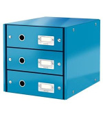 LEITZ Zásuvkový box  Click&Store, 3 zásuvky, modrá